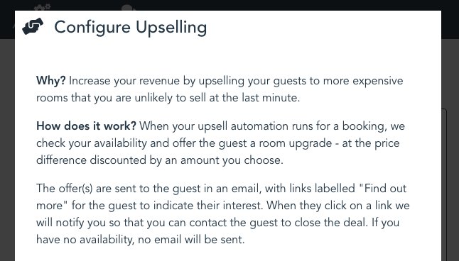 Configuring Upsells