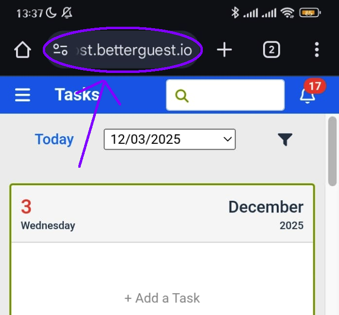 Open BetterGuest in Chrome
