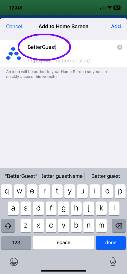 Open BetterGuest in Safari